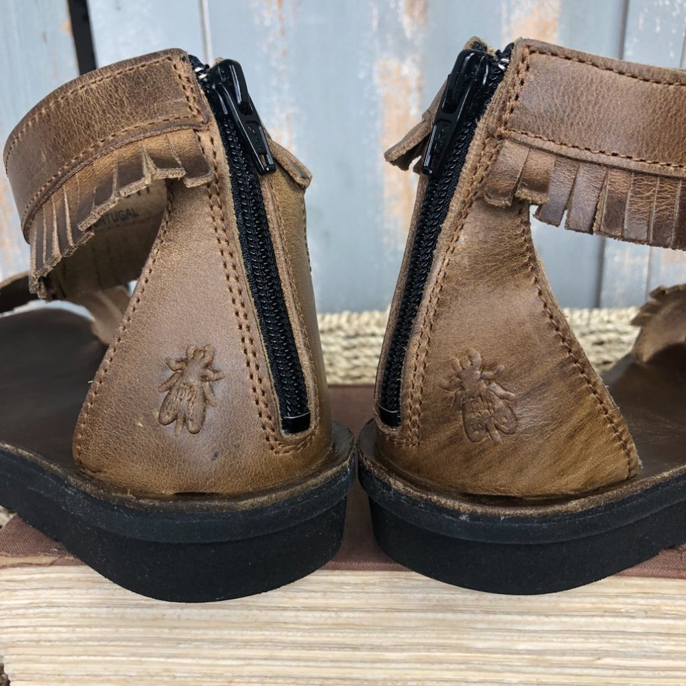 Fly London Mexu Leather Ankle Fringe Sandal Sz 36, US 5.5 - 6 - Picture 8 of 15